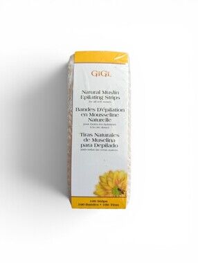 GiGi Natural Muslin Epilating Strips for Soft Waxes | 100 Count